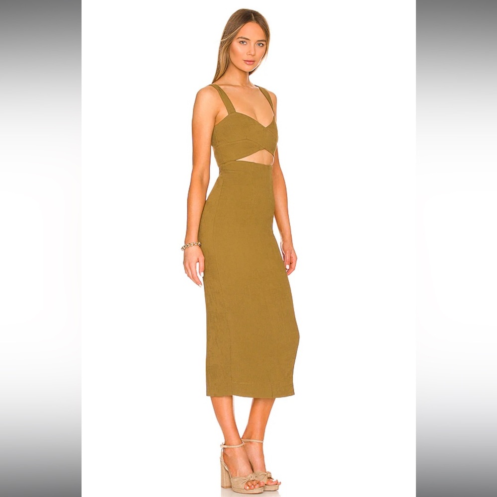 Shona Joy dress in Cumin.